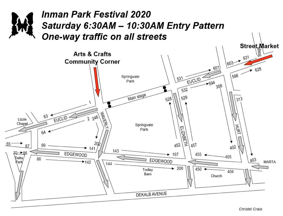 Exhibitor load in/load out map